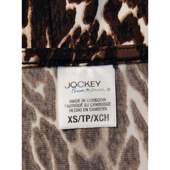 Jockey Shirt Top Sleeveless Cowl Neck Stretch Animal Print Layering Size XS - Picture 7 of 11